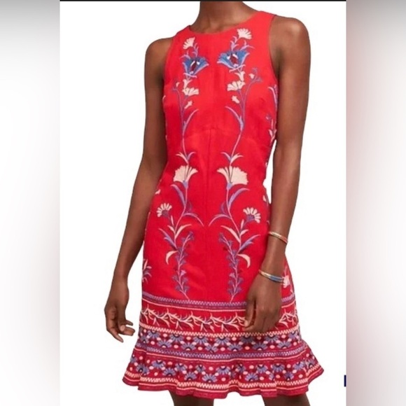 Anthropologie Dresses & Skirts - Anthropologie Akemi + Kin Embroidered Red Dress